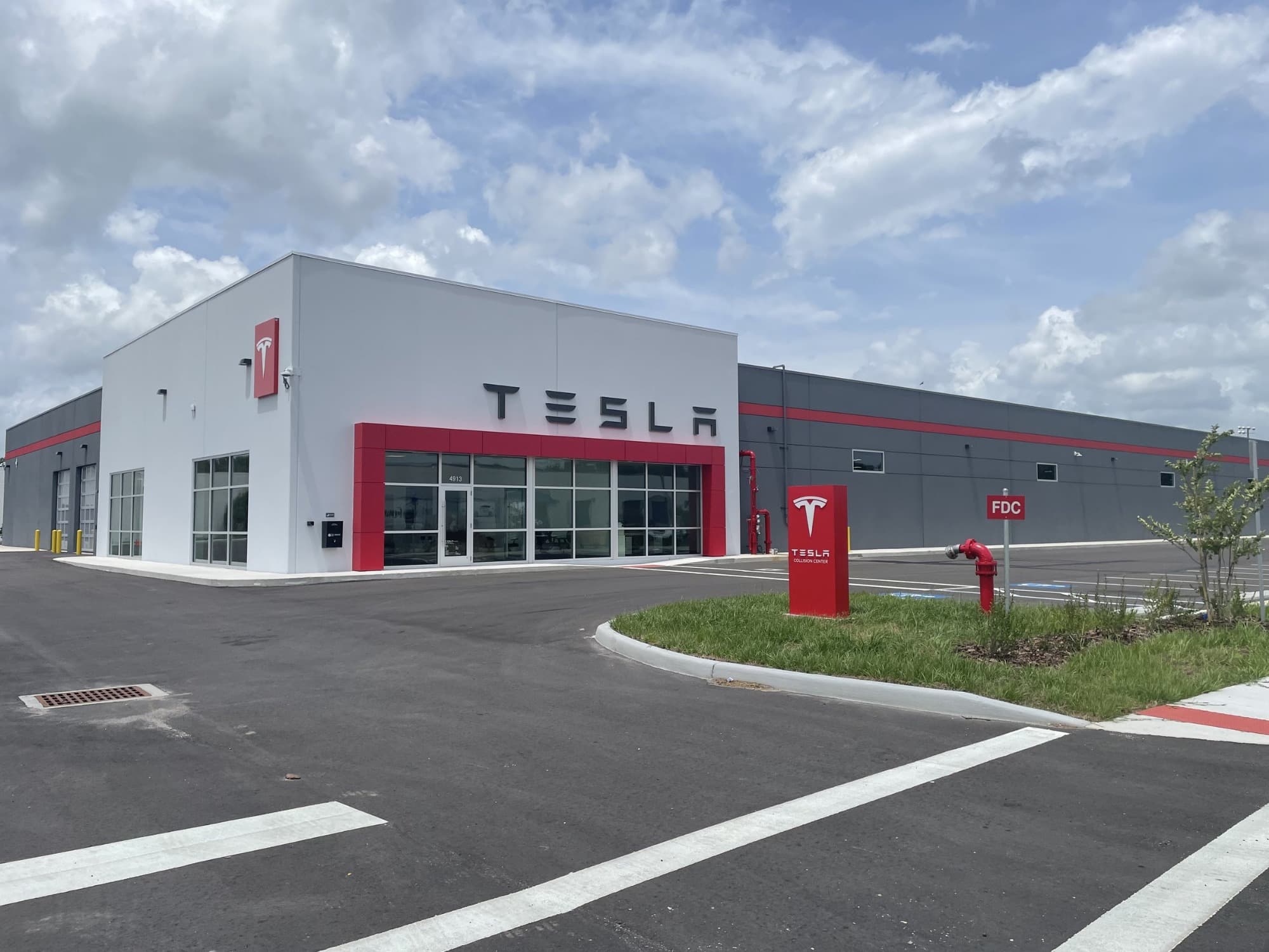 Tesla Collision exterior, Tampa, FL